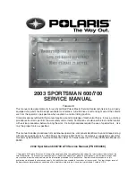 Предварительный просмотр 3 страницы Polaris SPORTSMAN 600 2003 Service Manual