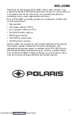 Preview for 2 page of Polaris Sportsman 850 2014 Owner'S Manual