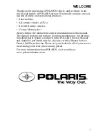 Preview for 3 page of Polaris Sportsman Forest 500 Owner'S Manual For Maintenance And Safety