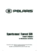 Polaris Sportsman Forest570 Owner'S Manual предпросмотр