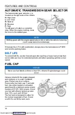 Предварительный просмотр 36 страницы Polaris Sportsman XP 1000 S 2020 Owner'S Manual For Maintenance And Safety