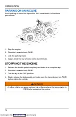 Предварительный просмотр 72 страницы Polaris Sportsman XP 1000 S 2020 Owner'S Manual For Maintenance And Safety