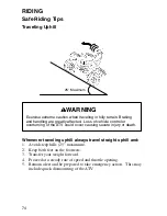 Предварительный просмотр 76 страницы Polaris Sprotsman 700 Safety And Maintenance Manual