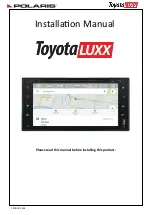 Предварительный просмотр 1 страницы Polaris ToyotaLUXX Installation Manual