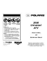 Preview for 1 page of Polaris Universal ATV 2000 Owner'S Safety And Maintenance Manual