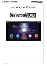 Polaris UniversalLUXX Installation Manual предпросмотр