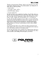 Preview for 4 page of Polaris Widetrack LX Owner'S Manual