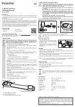 Предварительный просмотр 2 страницы Polarlite 1499879 Operating Instructions