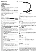 Предварительный просмотр 4 страницы Polarlite 1544296 Operating Instructions