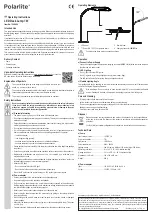 Preview for 2 page of Polarlite 1546854 Operating Instructions