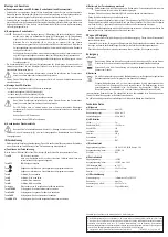 Предварительный просмотр 2 страницы Polarlite 1577615 Operating Instructions Manual