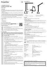 Предварительный просмотр 2 страницы Polarlite Basic 5500 Operating Instructions