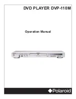 Preview for 1 page of Polaroid DVP-110M Operation Manual