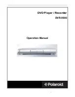 Preview for 1 page of Polaroid DVR-0900 Operation Manual