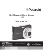 Polaroid I1037 - Digital Camera - Compact User Manual preview