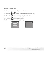 Предварительный просмотр 62 страницы Polaroid I832 - Digital Camera - 8.0 Megapixel User Manual