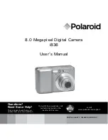 Preview for 1 page of Polaroid I836 - Digital Camera - Compact User Manual