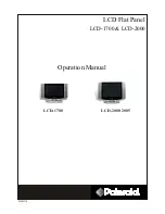 Preview for 1 page of Polaroid LCD 1700 - Flat Panel LCD TV Operation Manual