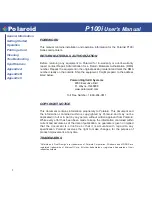 Preview for 2 page of Polaroid P100I User Manual