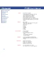 Preview for 46 page of Polaroid P100I User Manual