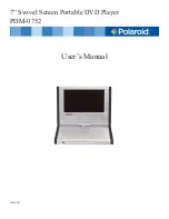 Polaroid PDM-0752 - DVD Player - 7 User Manual preview