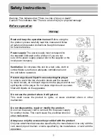 Предварительный просмотр 2 страницы Polaroid PDM-0824 Operation Manual