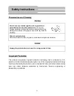 Предварительный просмотр 6 страницы Polaroid PDM-0825M Operation Manual