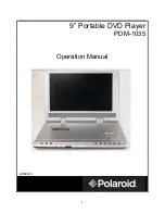 Предварительный просмотр 1 страницы Polaroid PDM-1035 Operation Manual