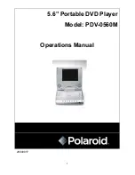 Предварительный просмотр 1 страницы Polaroid PDV-0560M Operation Manual