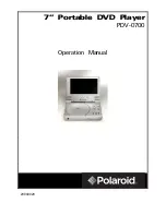 Предварительный просмотр 1 страницы Polaroid PDV-0700 - 7" Portable DVD Player Operation Manual