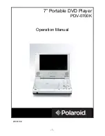 Preview for 1 page of Polaroid PDV-0700K Operation Manual