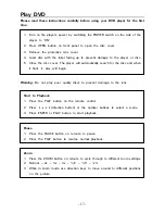 Предварительный просмотр 17 страницы Polaroid PDV-0821 Operation Operation Manual