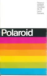 Preview for 1 page of Polaroid SONAR OneStep SX-70 Manual