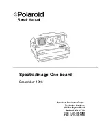 Polaroid Spectra/Image One Board Repair Manual preview