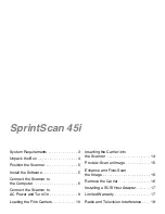 Preview for 2 page of Polaroid Sprint Scan 45i Installation, Quick Start