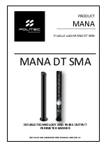 Preview for 1 page of Politec MANA DT SMA Installation And Mounting Manual