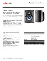 Preview for 1 page of Polk Audio Atrium 55W Specifications