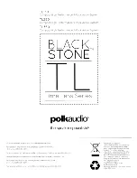 Предварительный просмотр 1 страницы Polk Audio Black Stone TL150 Instructions Manual