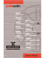 Preview for 1 page of Polk Audio DB1001 Owner'S Manual