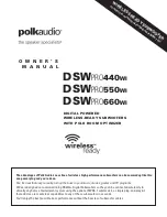 Preview for 1 page of Polk Audio DSW PRO 440wi User Manual