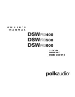 Polk Audio DSWPRO400 Owner'S Manual preview