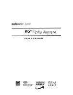 Polk Audio F/X Wireless Surround Owner'S Manual preview