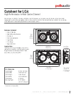 Предварительный просмотр 1 страницы Polk Audio High Performance In-Wall Center Channel Specification Sheet