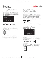 Preview for 13 page of Polk Audio I-Sonic Digital Audio System Owner'S Manual