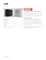 Preview for 2 page of Polk Audio omni s6 Manual