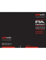 Polk Audio PA D1000.1 Owner'S Manual preview