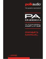 Предварительный просмотр 1 страницы Polk Audio PA D4000.4 Owner'S Manual