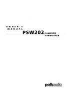 Предварительный просмотр 1 страницы Polk Audio PSW202 Owner'S Manual