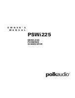 Preview for 1 page of Polk Audio PSWi225 Owner'S Manual