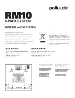 Polk Audio RM101 User Manual предпросмотр